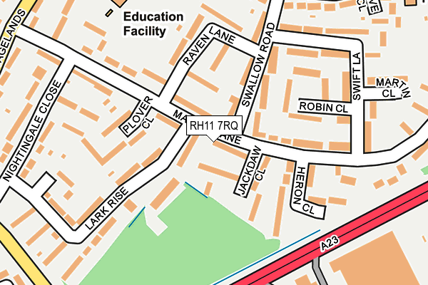 RH11 7RQ map - OS OpenMap – Local (Ordnance Survey) RH11 7RQ map - OS OpenMap – Local (Ordnance Survey)