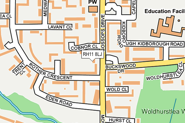 RH11 8LJ map - OS OpenMap – Local (Ordnance Survey) RH11 8LJ map - OS OpenMap – Local (Ordnance Survey)