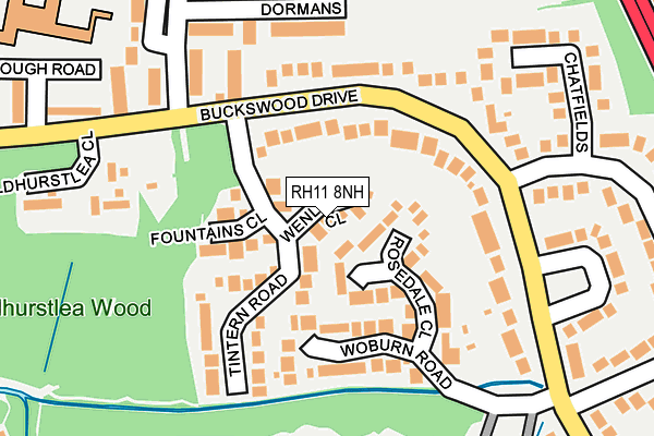 RH11 8NH map - OS OpenMap – Local (Ordnance Survey) RH11 8NH map - OS OpenMap – Local (Ordnance Survey)