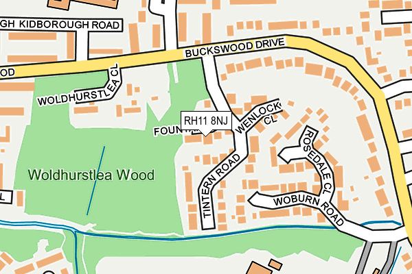 RH11 8NJ map - OS OpenMap – Local (Ordnance Survey) RH11 8NJ map - OS OpenMap – Local (Ordnance Survey)