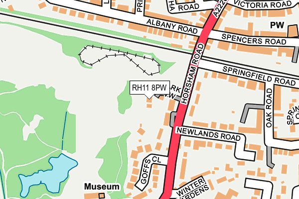 RH11 8PW map - OS OpenMap – Local (Ordnance Survey) RH11 8PW map - OS OpenMap – Local (Ordnance Survey)