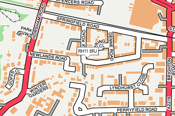 RH11 8RJ map - OS OpenMap – Local (Ordnance Survey) RH11 8RJ map - OS OpenMap – Local (Ordnance Survey)