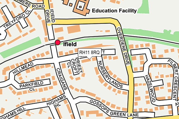 RH11 8RQ map - OS OpenMap – Local (Ordnance Survey) RH11 8RQ map - OS OpenMap – Local (Ordnance Survey)