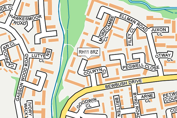 RH11 8RZ map - OS OpenMap – Local (Ordnance Survey) RH11 8RZ map - OS OpenMap – Local (Ordnance Survey)