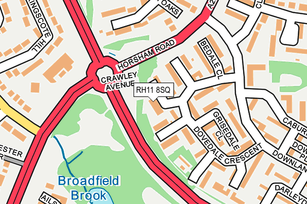 RH11 8SQ map - OS OpenMap – Local (Ordnance Survey) RH11 8SQ map - OS OpenMap – Local (Ordnance Survey)