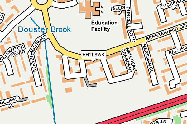 RH11 8WB map - OS OpenMap – Local (Ordnance Survey) RH11 8WB map - OS OpenMap – Local (Ordnance Survey)