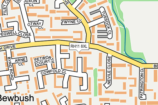 RH11 8XL map - OS OpenMap – Local (Ordnance Survey) RH11 8XL map - OS OpenMap – Local (Ordnance Survey)