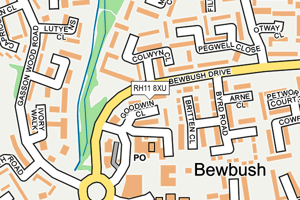 RH11 8XU map - OS OpenMap – Local (Ordnance Survey) RH11 8XU map - OS OpenMap – Local (Ordnance Survey)