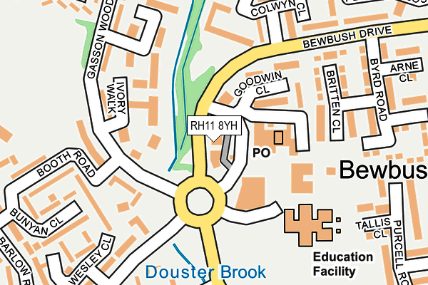 RH11 8YH map - OS OpenMap – Local (Ordnance Survey) RH11 8YH map - OS OpenMap – Local (Ordnance Survey)