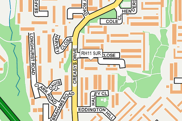 RH11 9JR map - OS OpenMap – Local (Ordnance Survey) RH11 9JR map - OS OpenMap – Local (Ordnance Survey)
