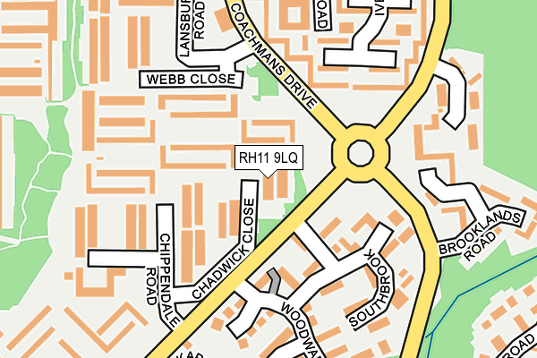 RH11 9LQ map - OS OpenMap – Local (Ordnance Survey) RH11 9LQ map - OS OpenMap – Local (Ordnance Survey)
