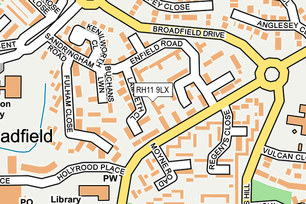 RH11 9LX map - OS OpenMap – Local (Ordnance Survey) RH11 9LX map - OS OpenMap – Local (Ordnance Survey)