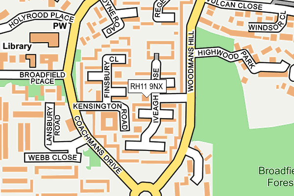 RH11 9NX map - OS OpenMap – Local (Ordnance Survey) RH11 9NX map - OS OpenMap – Local (Ordnance Survey)