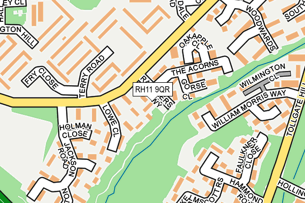 RH11 9QR map - OS OpenMap – Local (Ordnance Survey) RH11 9QR map - OS OpenMap – Local (Ordnance Survey)