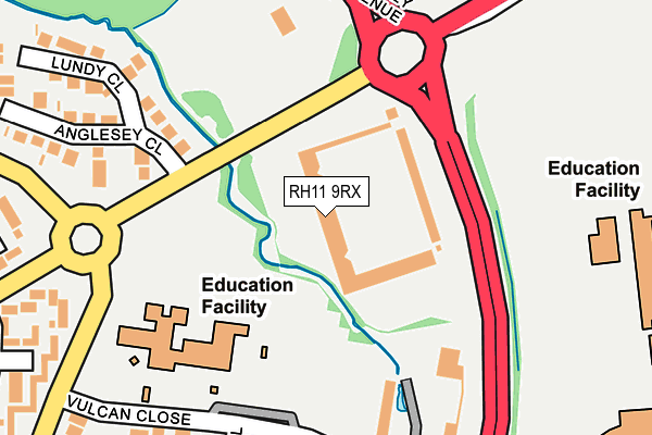 RH11 9RX map - OS OpenMap – Local (Ordnance Survey) RH11 9RX map - OS OpenMap – Local (Ordnance Survey)