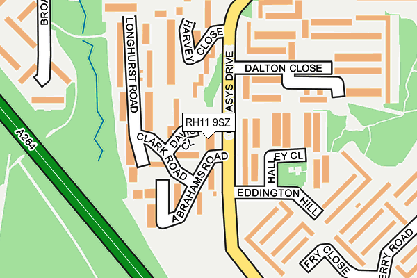 RH11 9SZ map - OS OpenMap – Local (Ordnance Survey) RH11 9SZ map - OS OpenMap – Local (Ordnance Survey)