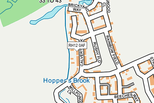 RH12 0AF map - OS OpenMap – Local (Ordnance Survey) RH12 0AF map - OS OpenMap – Local (Ordnance Survey)