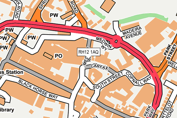 RH12 1AQ map - OS OpenMap – Local (Ordnance Survey) RH12 1AQ map - OS OpenMap – Local (Ordnance Survey)