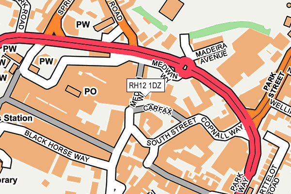 RH12 1DZ map - OS OpenMap – Local (Ordnance Survey) RH12 1DZ map - OS OpenMap – Local (Ordnance Survey)