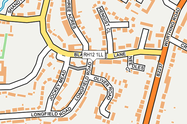 RH12 1LL map - OS OpenMap – Local (Ordnance Survey) RH12 1LL map - OS OpenMap – Local (Ordnance Survey)