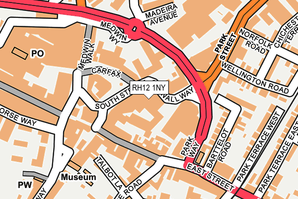 RH12 1NY map - OS OpenMap – Local (Ordnance Survey) RH12 1NY map - OS OpenMap – Local (Ordnance Survey)