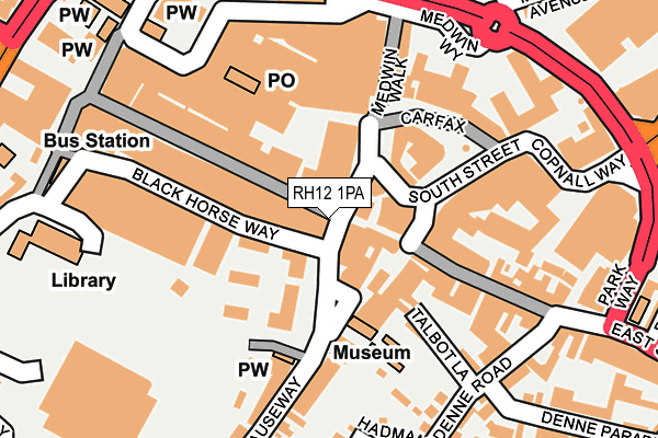 RH12 1PA map - OS OpenMap – Local (Ordnance Survey) RH12 1PA map - OS OpenMap – Local (Ordnance Survey)
