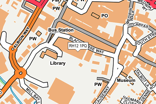 RH12 1PQ map - OS OpenMap – Local (Ordnance Survey) RH12 1PQ map - OS OpenMap – Local (Ordnance Survey)