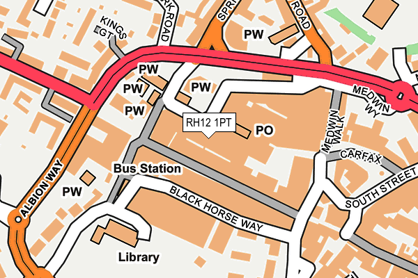 RH12 1PT map - OS OpenMap – Local (Ordnance Survey) RH12 1PT map - OS OpenMap – Local (Ordnance Survey)