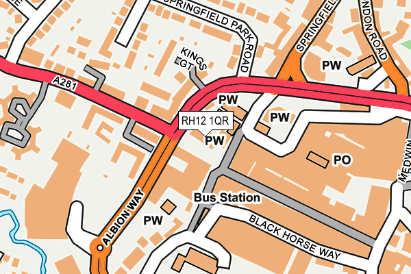 RH12 1QR map - OS OpenMap – Local (Ordnance Survey) RH12 1QR map - OS OpenMap – Local (Ordnance Survey)