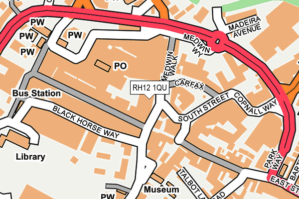 RH12 1QU map - OS OpenMap – Local (Ordnance Survey) RH12 1QU map - OS OpenMap – Local (Ordnance Survey)
