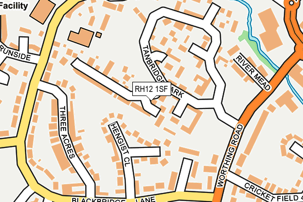 RH12 1SF map - OS OpenMap – Local (Ordnance Survey) RH12 1SF map - OS OpenMap – Local (Ordnance Survey)