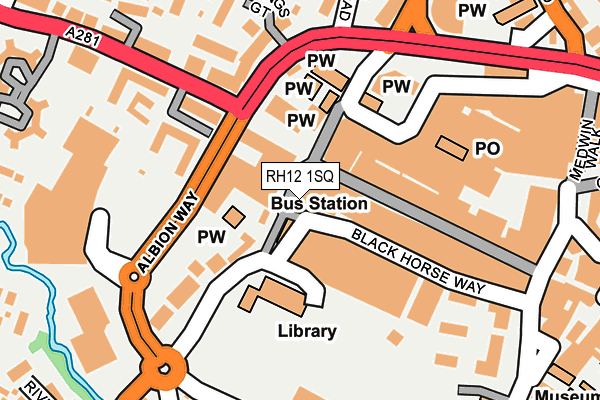 RH12 1SQ map - OS OpenMap – Local (Ordnance Survey) RH12 1SQ map - OS OpenMap – Local (Ordnance Survey)