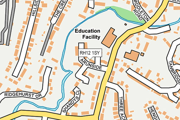 RH12 1SY map - OS OpenMap – Local (Ordnance Survey) RH12 1SY map - OS OpenMap – Local (Ordnance Survey)