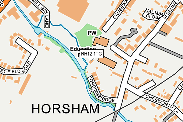 RH12 1TG map - OS OpenMap – Local (Ordnance Survey) RH12 1TG map - OS OpenMap – Local (Ordnance Survey)