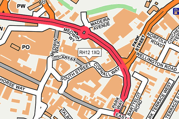 RH12 1XQ map - OS OpenMap – Local (Ordnance Survey) RH12 1XQ map - OS OpenMap – Local (Ordnance Survey)