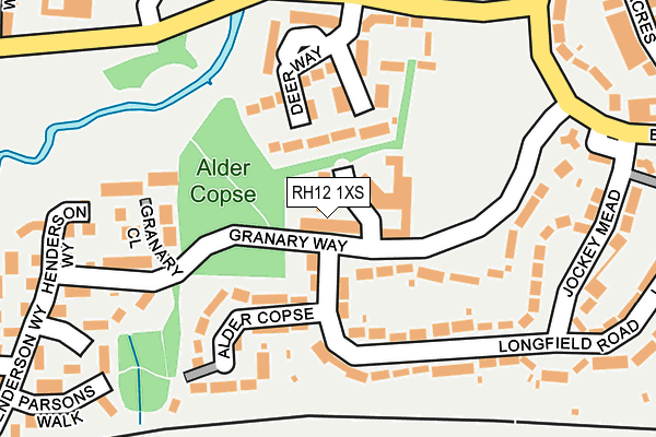 RH12 1XS map - OS OpenMap – Local (Ordnance Survey) RH12 1XS map - OS OpenMap – Local (Ordnance Survey)