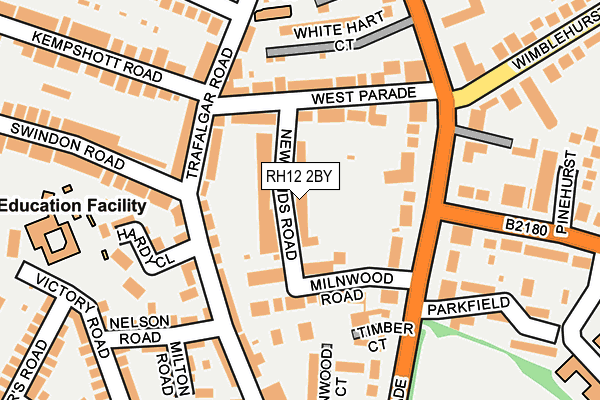 RH12 2BY map - OS OpenMap – Local (Ordnance Survey) RH12 2BY map - OS OpenMap – Local (Ordnance Survey)