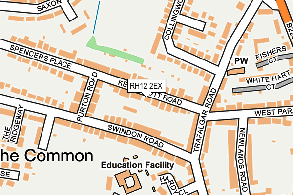 RH12 2EX map - OS OpenMap – Local (Ordnance Survey) RH12 2EX map - OS OpenMap – Local (Ordnance Survey)