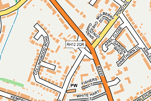 RH12 2QR map - OS OpenMap – Local (Ordnance Survey) RH12 2QR map - OS OpenMap – Local (Ordnance Survey)
