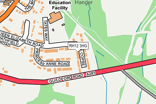 RH12 3HG map - OS OpenMap – Local (Ordnance Survey) RH12 3HG map - OS OpenMap – Local (Ordnance Survey)
