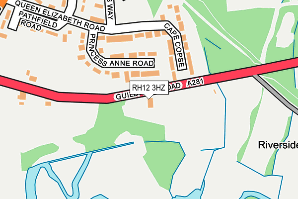 RH12 3HZ map - OS OpenMap – Local (Ordnance Survey)