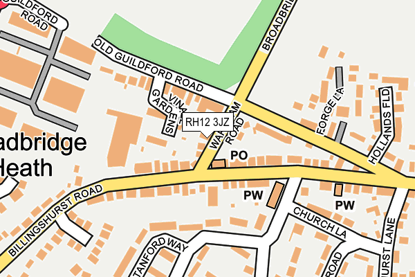 RH12 3JZ map - OS OpenMap – Local (Ordnance Survey) RH12 3JZ map - OS OpenMap – Local (Ordnance Survey)