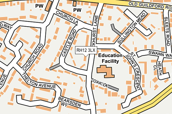 RH12 3LX map - OS OpenMap – Local (Ordnance Survey) RH12 3LX map - OS OpenMap – Local (Ordnance Survey)