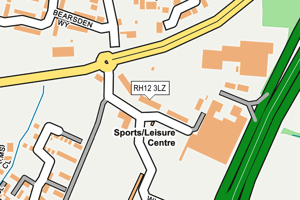 RH12 3LZ map - OS OpenMap – Local (Ordnance Survey) RH12 3LZ map - OS OpenMap – Local (Ordnance Survey)