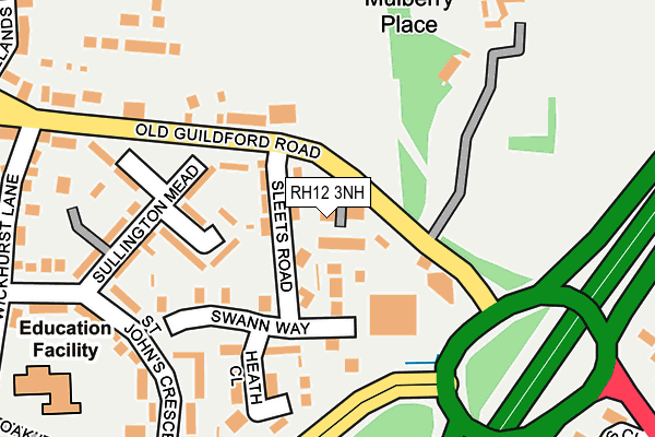RH12 3NH map - OS OpenMap – Local (Ordnance Survey) RH12 3NH map - OS OpenMap – Local (Ordnance Survey)