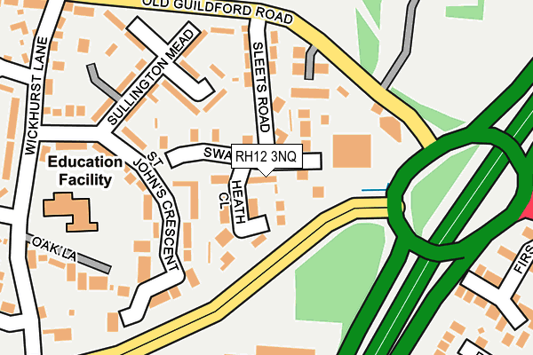RH12 3NQ map - OS OpenMap – Local (Ordnance Survey) RH12 3NQ map - OS OpenMap – Local (Ordnance Survey)