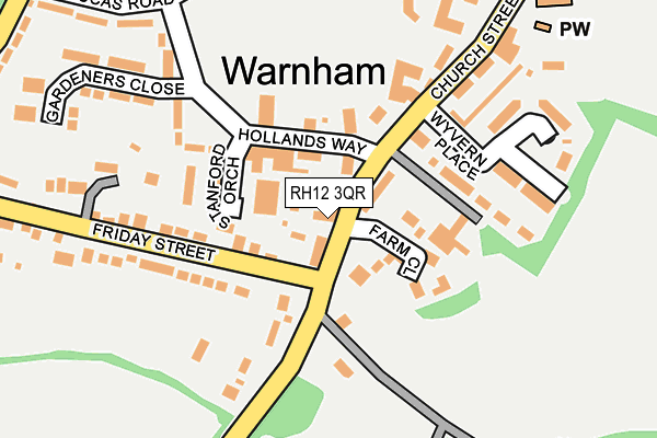 RH12 3QR map - OS OpenMap – Local (Ordnance Survey) RH12 3QR map - OS OpenMap – Local (Ordnance Survey)