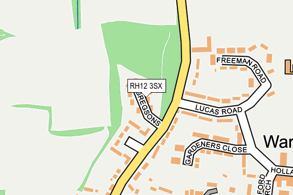 RH12 3SX map - OS OpenMap – Local (Ordnance Survey) RH12 3SX map - OS OpenMap – Local (Ordnance Survey)
