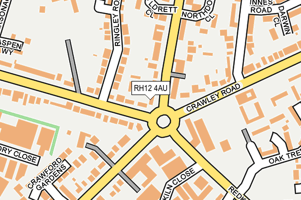 RH12 4AU map - OS OpenMap – Local (Ordnance Survey) RH12 4AU map - OS OpenMap – Local (Ordnance Survey)