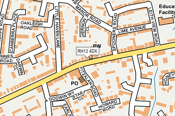 RH12 4DX map - OS OpenMap – Local (Ordnance Survey) RH12 4DX map - OS OpenMap – Local (Ordnance Survey)